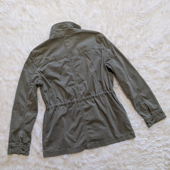 Gap Army Green Garment-Dyed Utility Cargo Jacket Size Small - Picture 11 of 14